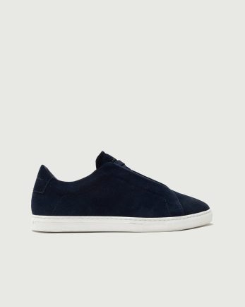Low 1 Laceless | Navy Suede
